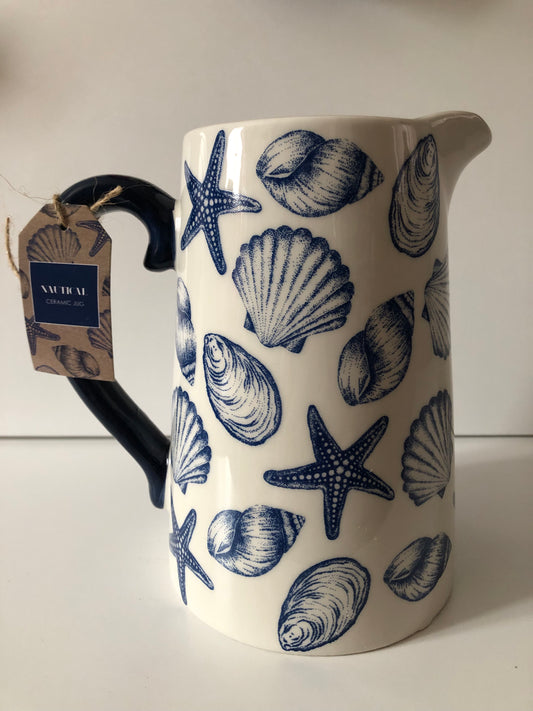 Sea shell flower jug