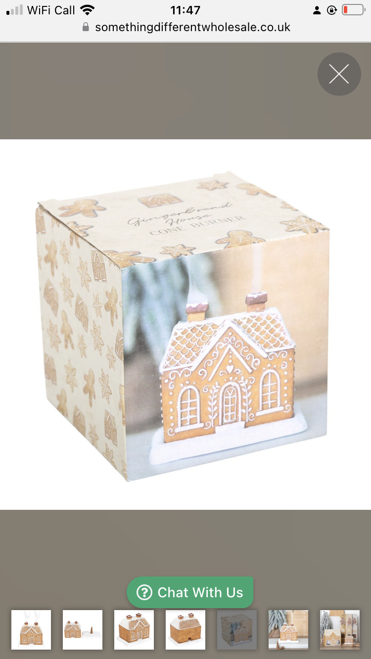 GINGERBREAD HOUSE INCENSE CONE BURNER