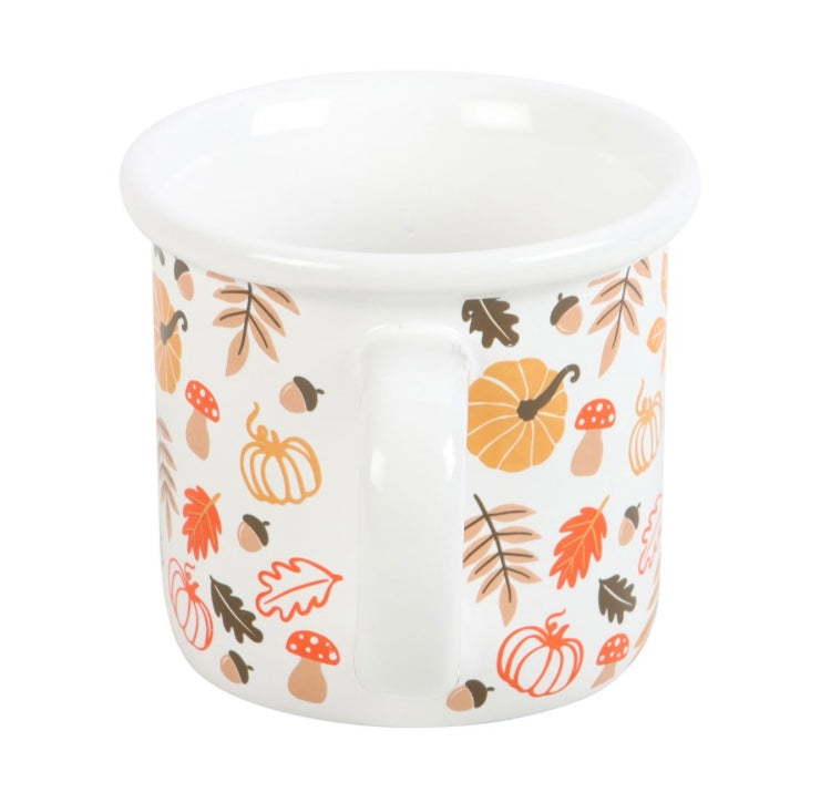 AUTUMN LEAVES AND PUMPKINS MUG