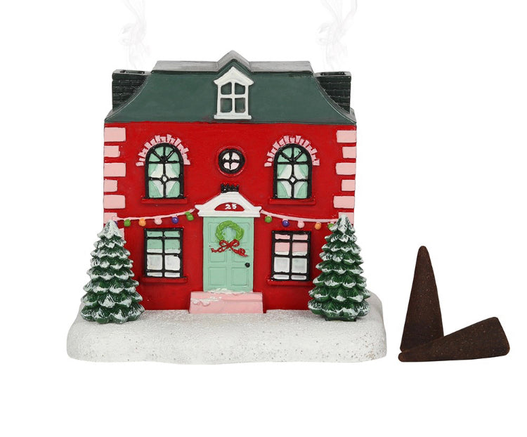 CHRISTMAS HOUSE INCENSE CONE BURNER