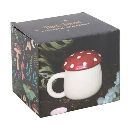 Fairy Toadstool Mushroom Shaped  Coffee Lidded Mug