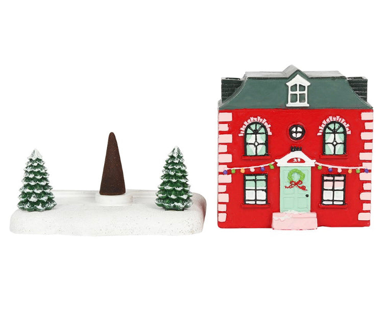 CHRISTMAS HOUSE INCENSE CONE BURNER