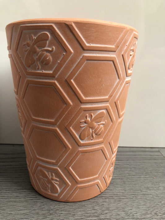 Terracotta Honeycomb bee plant pot