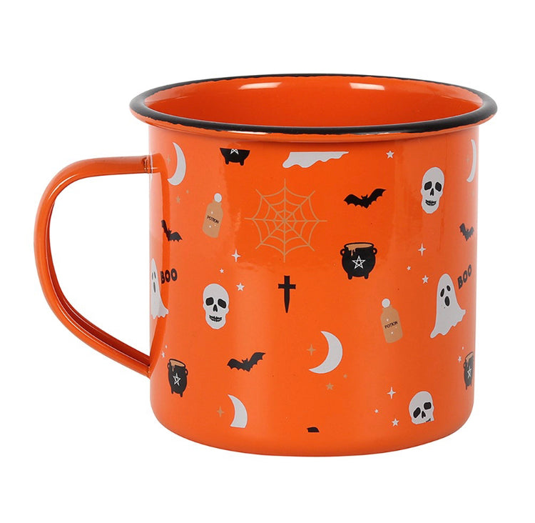 HALLOWEEN PRINT ENAMEL MUG